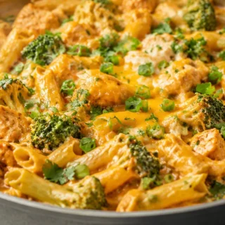 One-Pot Buffalo Chicken Pasta Helper - Buffalo chicken pasta: cook this amazing one-pot dish for a quick, creamy, and spicy family dinner. Loaded with flavor, m