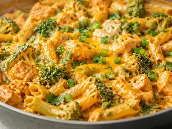 One-Pot Buffalo Chicken Pasta Helper