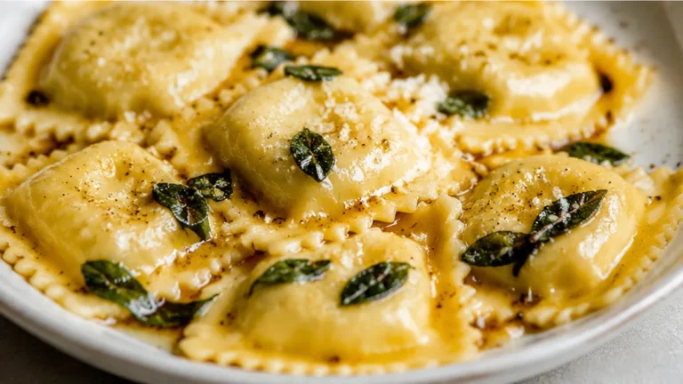 Butternut Squash Ravioli with Sage Butter