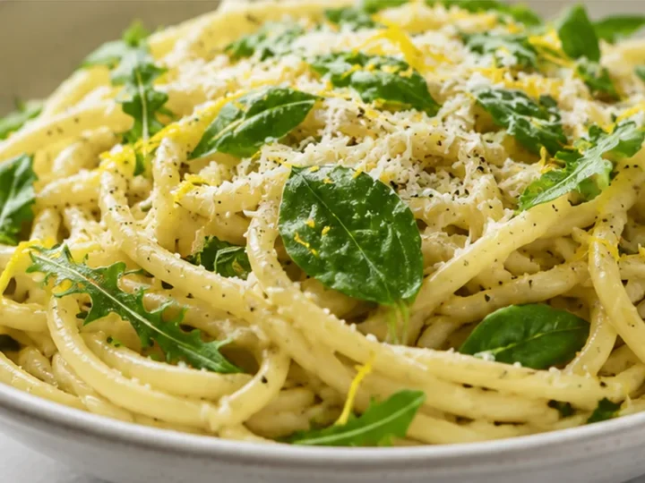 Creamy Cacio e Pepe with Arugula & Lemon