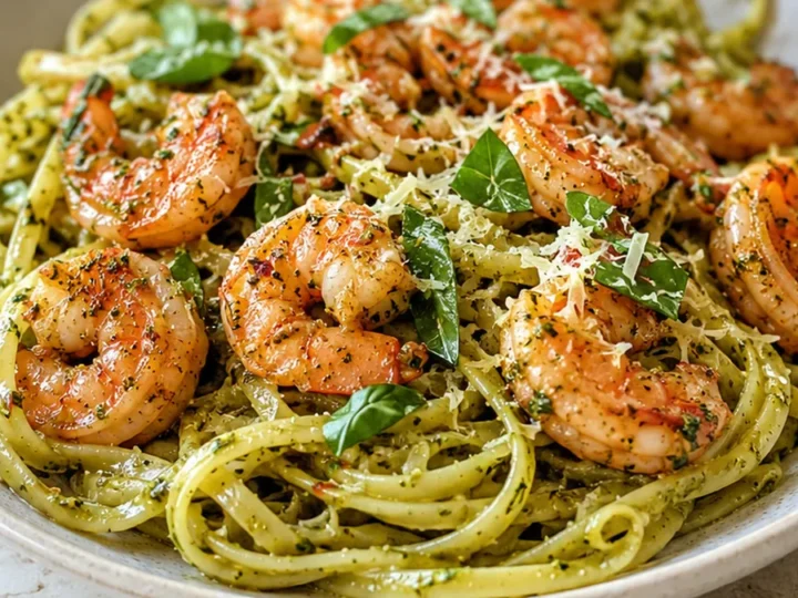 Cajun Garlic Butter Shrimp & Pesto Pasta