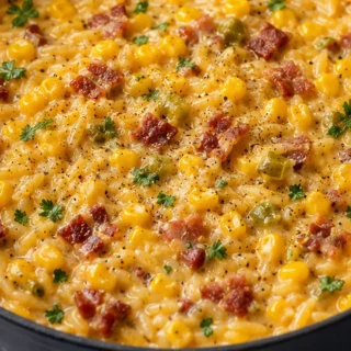 One-Pot Cheesy Corn Orzo: Comfort Meal! Cheesy corn orzo: master this creamy, comforting one-pot meal with bacon and green chilies. Quick to prepare and perfect
