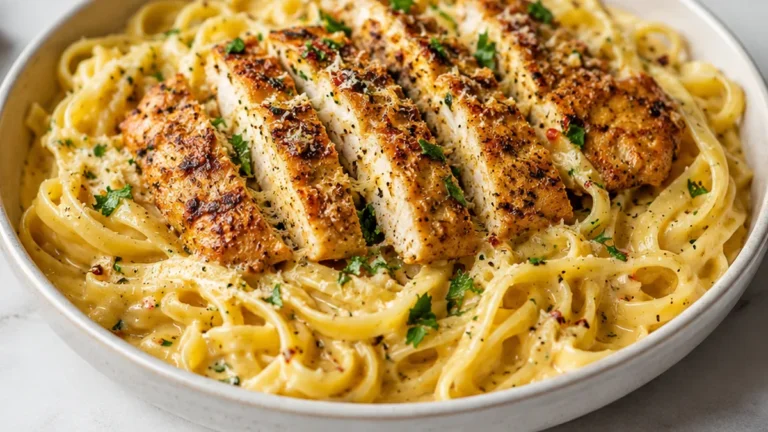 Creamy Lemon Pepper Cajun Chicken Pasta