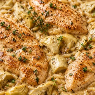 One-Skillet Dream: Creamy Artichoke Chicken Marsala! Chicken marsala: master this creamy artichoke chicken marsala and orzo in one skillet. Savor a gourmet meal