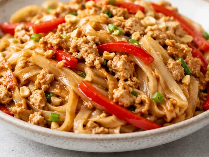 30-Minute Garlic Butter Chicken Pad Thai!