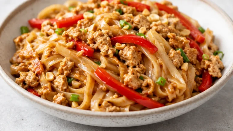 30-Minute Garlic Butter Chicken Pad Thai!