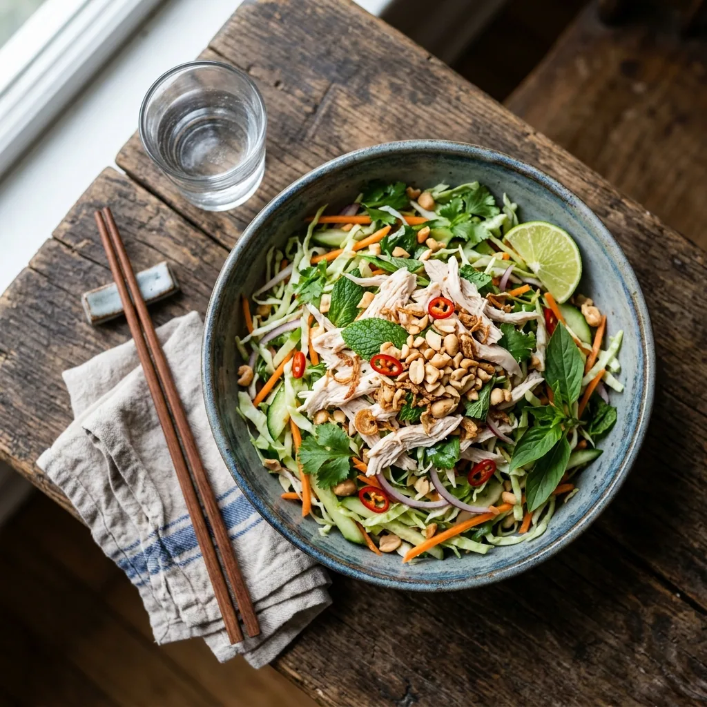 Vietnamese Chicken Salad served and ready to eat
