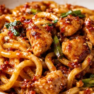 Honey Garlic Chicken Udon Noodles - Chicken udon noodles: enjoy this savory honey garlic stir fry, ready in just 20 minutes. Perfect for a quick, flavor-packed