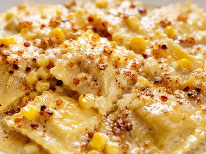 Browned Garlic Butter Creamed Corn Ravioli