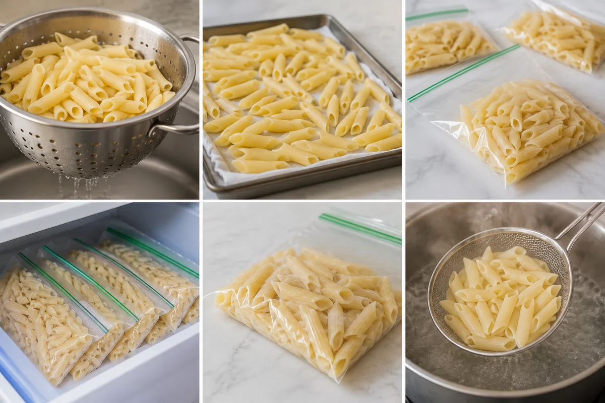 Freezing pasta — How to freeze cooked plain pasta