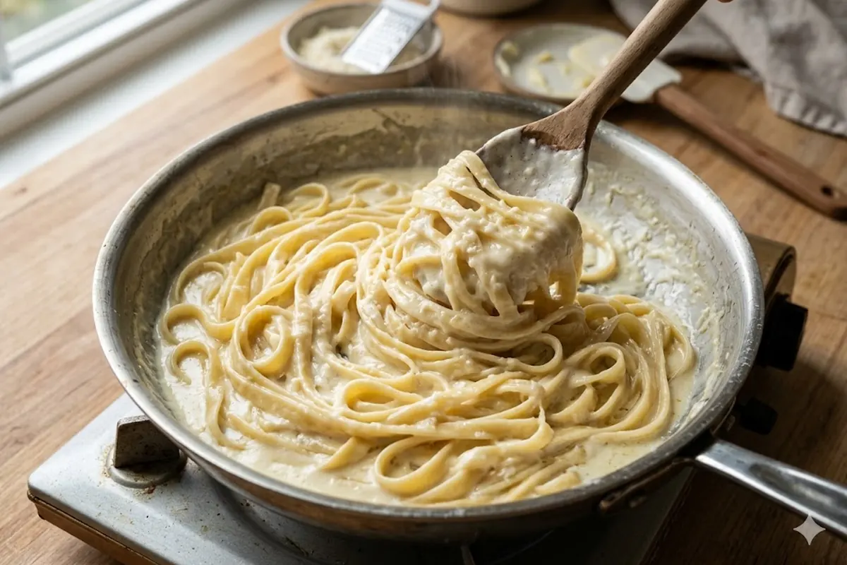 The Cream Method, Step by Step Homemade pasta alfredo sauce — The Cream Method, Step by Step