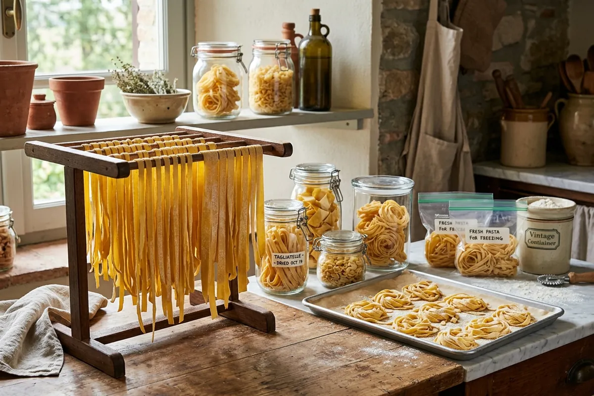 Drying, Storing, and Freezing Homemade pasta — Drying, Storing, and Freezing
