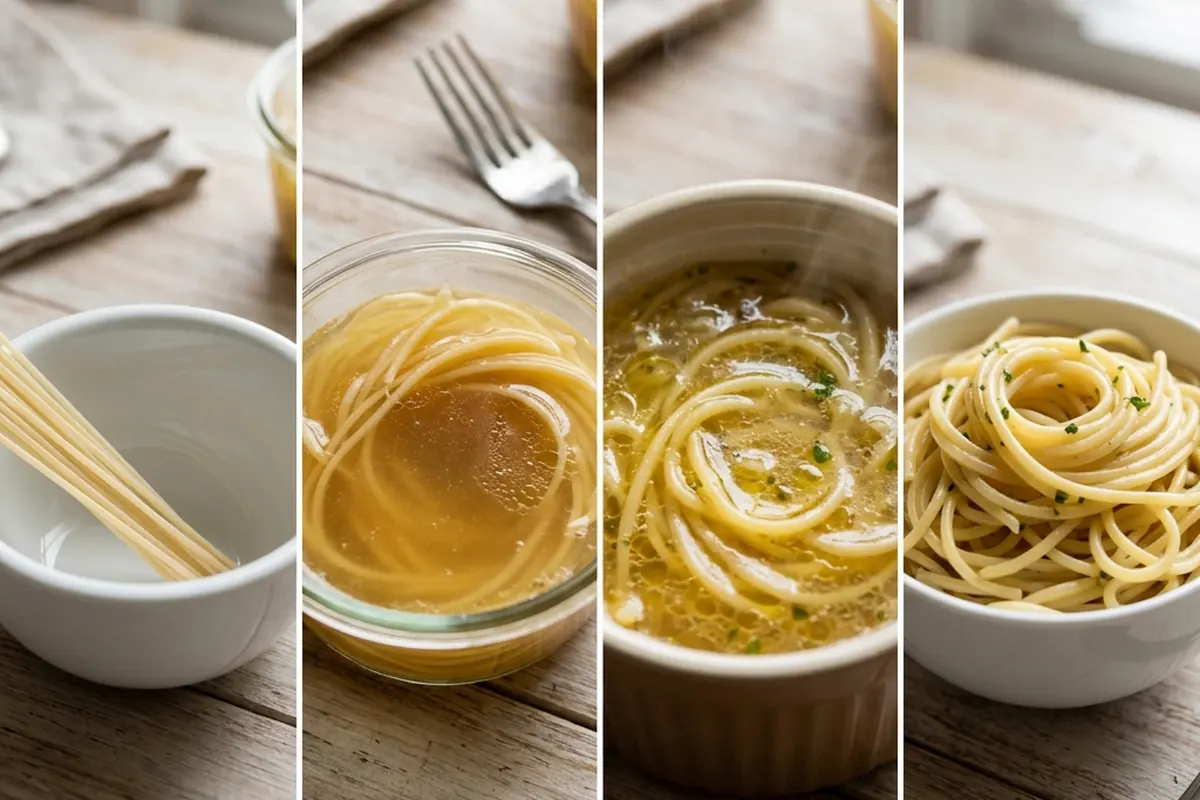 how to make boiling pasta in chicken broth