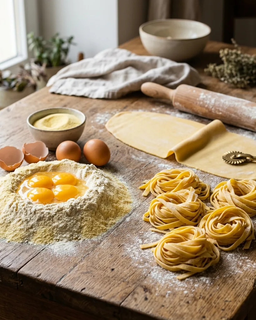 Detail view of the Flour-to-Egg Ratio