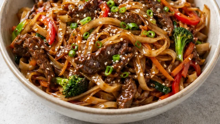Speedy Korean Beef Sesame Noodles