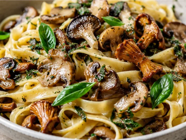 Herby Buttered Wild Mushroom Tagliatelle