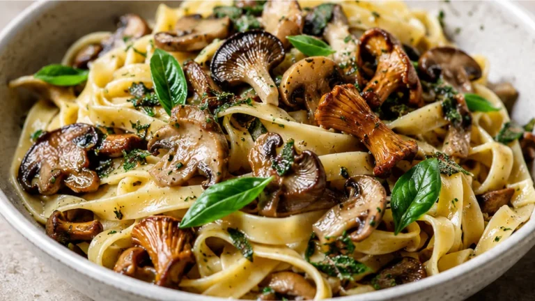 Herby Buttered Wild Mushroom Tagliatelle