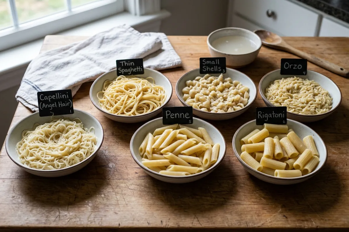 Overcooked pasta — Which Pastas Overcook Fastest