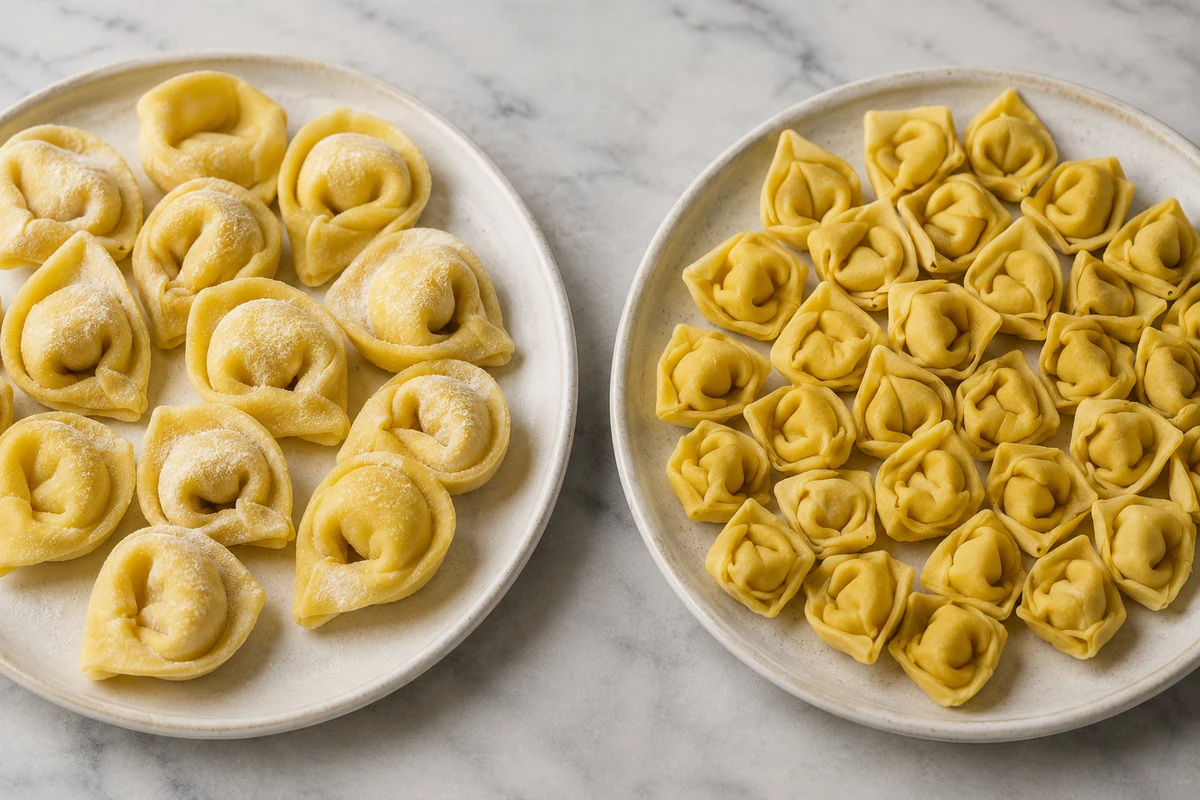 Pasta shapes — Fresh Versus Dried: The Same Shape Behaves Differently