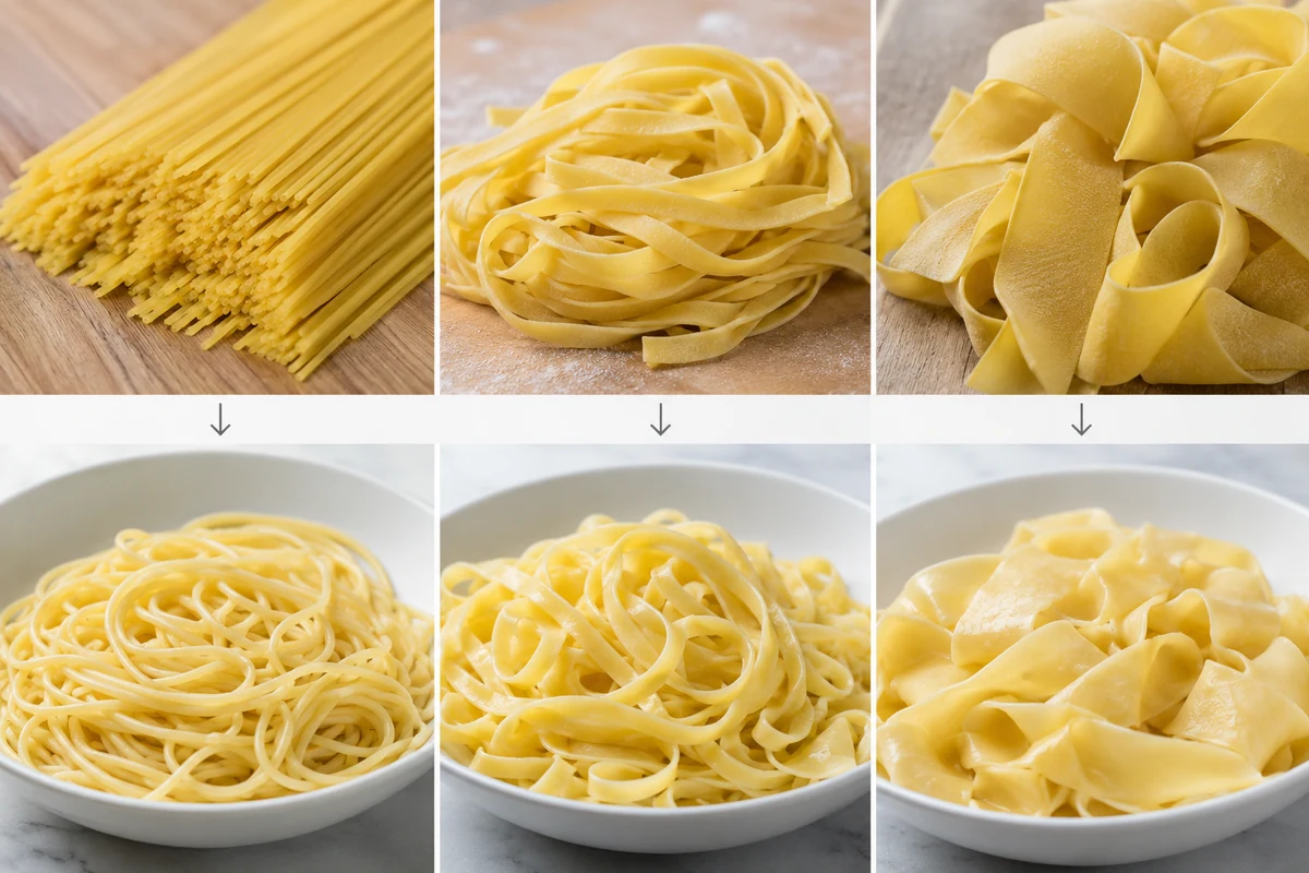 Pasta shapes — Long Pasta: Strands and Ribbons
