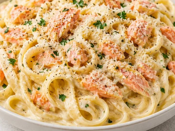 Creamy Salmon Alfredo Pasta