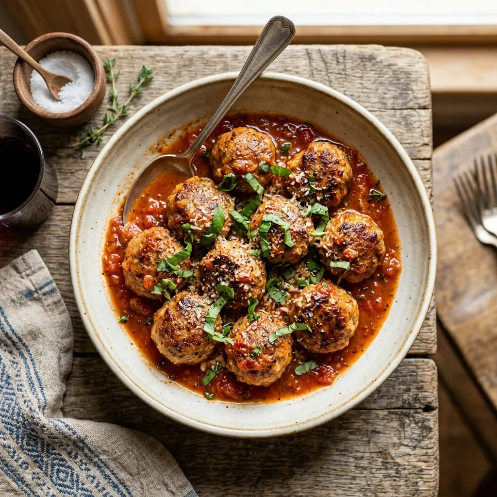 15-Minute Sausage Meatballs served and ready to eat
