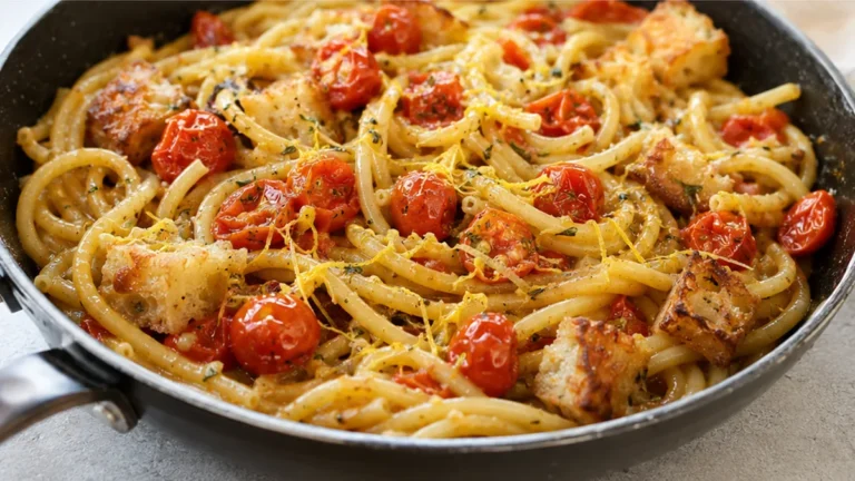 ️ Skillet Summer Pasta with Burst Tomatoes