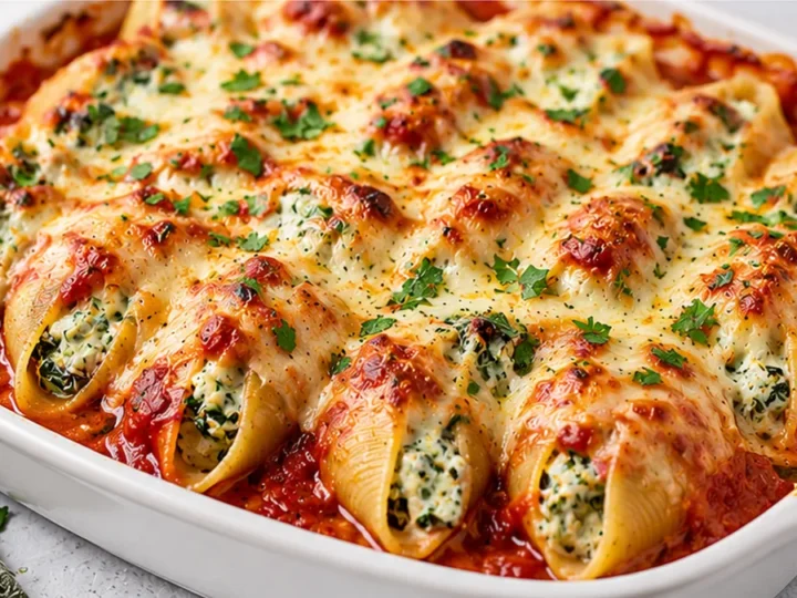 Creamy Spinach Ricotta Stuffed Shells Recipe