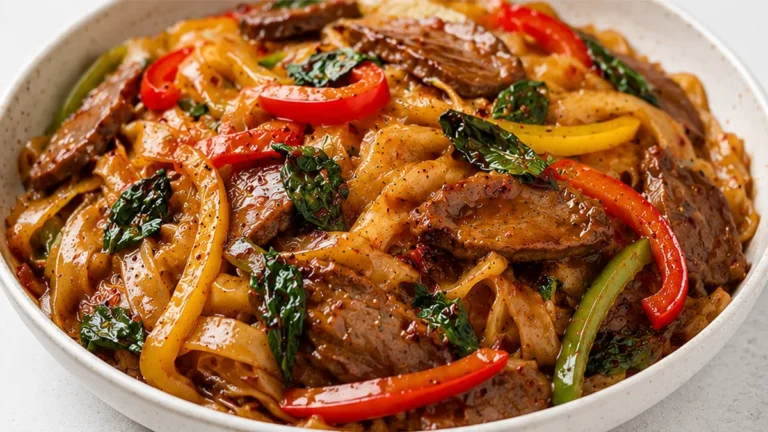 30-Minute Thai Basil Beef Noodles