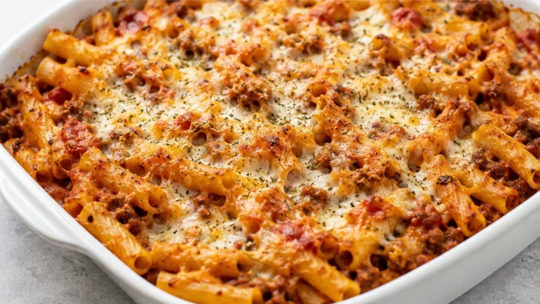 Cheesy Baked Mostaccioli: Comfort Food!