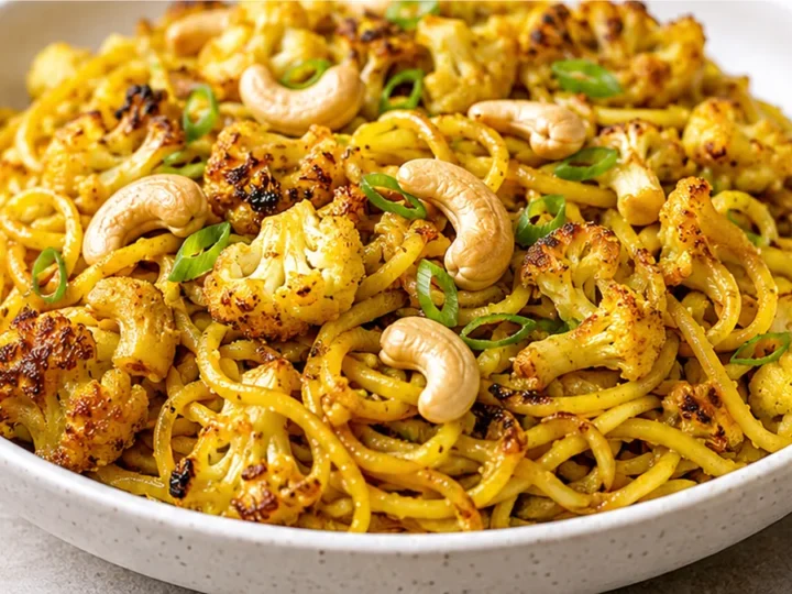 ️ Crispy Turmeric Cauliflower Noodles: New Obsession!