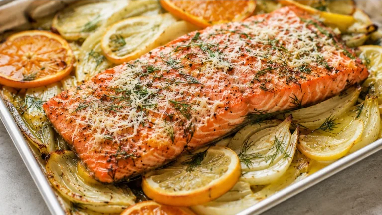Slow-Roasted Citrus Salmon with Fennel