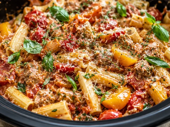 Crockpot Brown Butter Tomato Ricotta Pasta