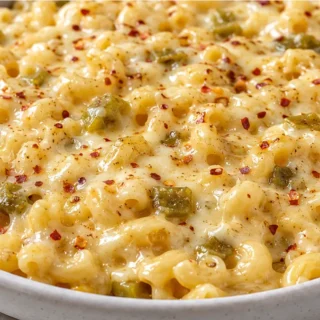 Spicy Green Chile Mac & Cheese - Green chile mac and cheese: whip up this creamy, spicy comfort food in under 30 minutes. Features Monterey Jack and zesty green