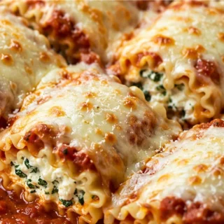 Lasagna Roll-Ups: Comfort Food! - lasagna roll ups - Lasagna roll ups: Bake easy, creamy, cheesy spinach and ricotta rolls topped with marinara and mozzarella.