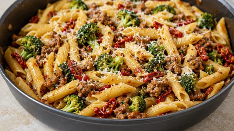 One Pot Wonder: Sausage & Sun Dried Tomato Pasta!