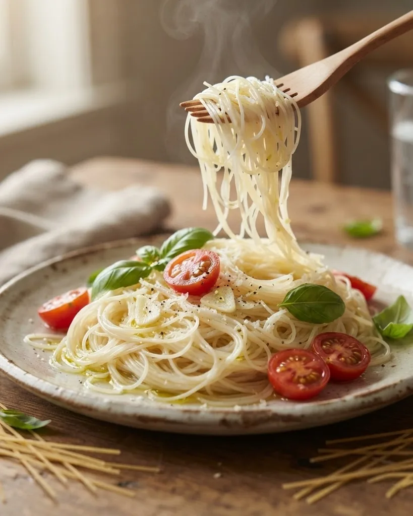 Close-up illustrating the lowest calorie pasta, ranked from lightest to heaviest
