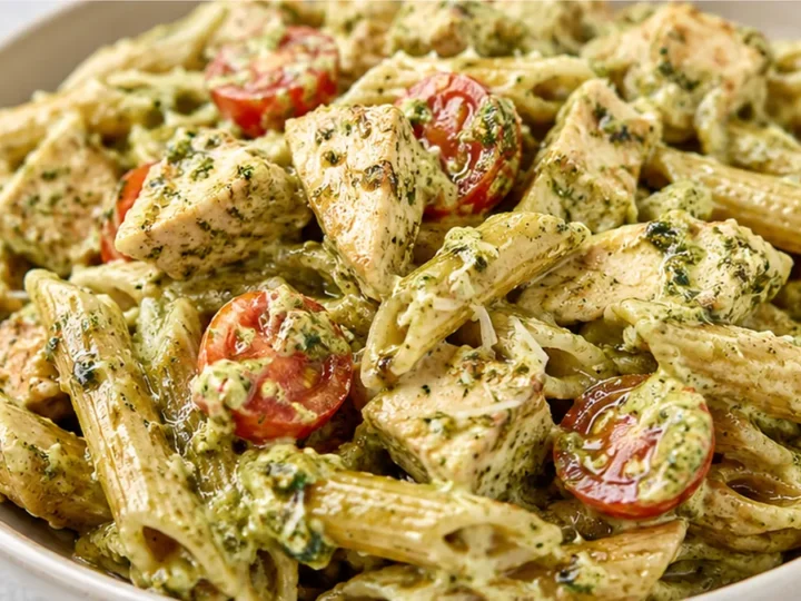 Creamy Pesto Chicken Pasta Salad