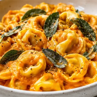Creamy Pumpkin Vodka Tortellini - pumpkin tortellini - Pumpkin tortellini: master this creamy alla vodka sauce with brown butter and sage. A comforting, flavorf