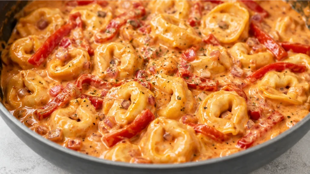 Creamy Roasted Red Pepper Tortellini: Your New Obsession! Red pepper tortellini: master this creamy, smoky pasta dish in under 30 minutes. Features tender torte