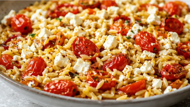 Roasted Tomato Feta Orzo: Bursting with Flavor!