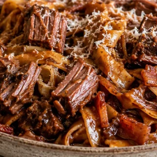 Melt-in-Your-Mouth Short Rib Pasta - Short rib pasta: master this rich red wine braised dish with tender beef. Perfect for a comforting meal, featuring a savory