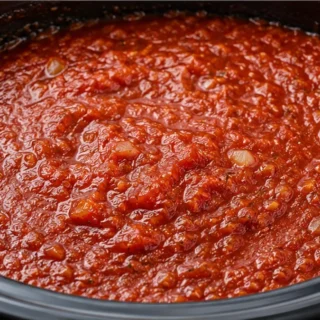 Slow Cooker Spaghetti Sauce - Spaghetti sauce: Make this easy slow cooker marinara recipe in under 15 minutes prep. Simmers for hours for incredible flavor. Per