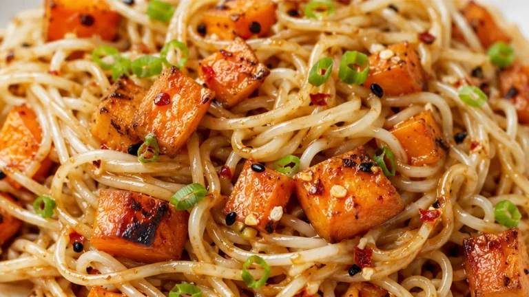Sticky Honey Tahini Noodles: New Obsession!