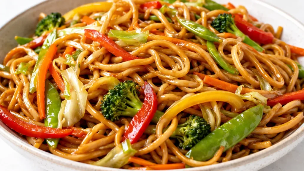 Veggie Lo Mein - Quick & Easy! Veggie lo mein: Make authentic, delicious Chinese takeout-style noodles at home in under 25 minutes. Packed with fresh vegetables