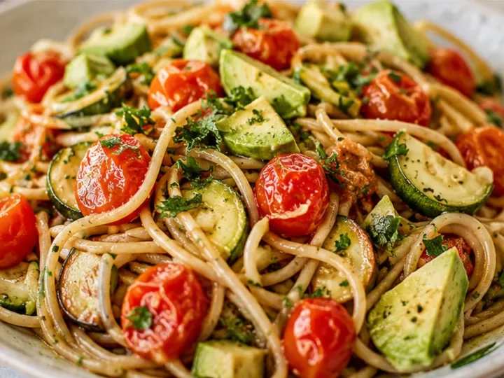 Burst Tomato & Zucchini Spaghetti
