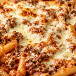 5-Ingredient Baked Ziti: MELTS IN YOUR MOUTH! Baked Ziti: Make this incredibly easy 5-ingredient comfort food for a delicious weeknight meal. Cheesy, saucy, and