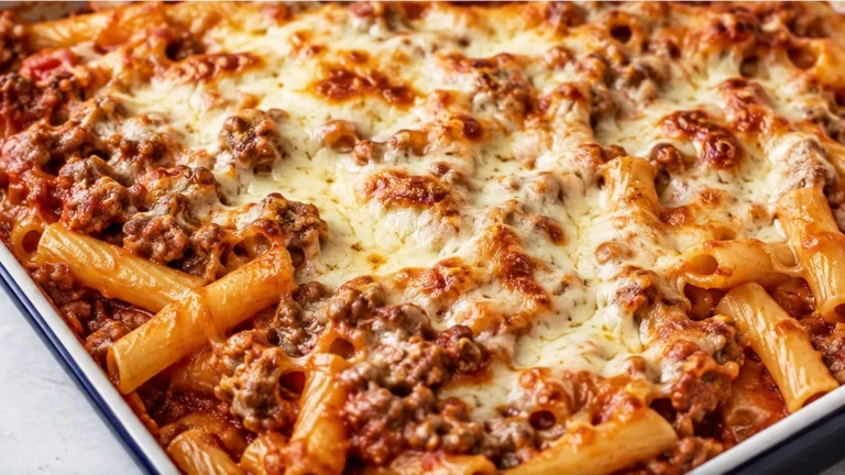 5-Ingredient Baked Ziti: MELTS IN YOUR MOUTH!