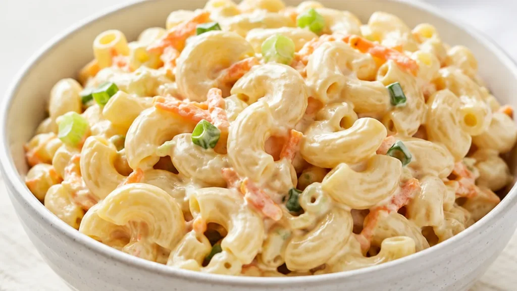 Taste of Paradise: Viral Hawaiian Macaroni Salad! Hawaiian Macaroni Salad: Make this iconic island side dish! Creamy, tangy, loaded with fresh veggies. Perfect