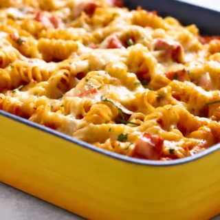 Spicy Mexican Ham Pasta Bake That Will Wow Your Family! Whip up this delicious Mexican Ham Pasta Bake in under an hour. A creamy, cheesy, and flavorful dish per